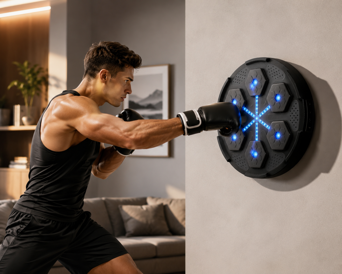 🥊 MÁQUINA DE BOXEO MUSICAL BLUETOOTH + GUANTES DE REGALO